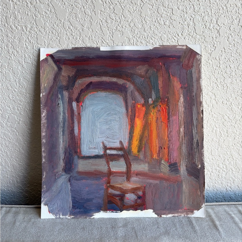 Abstract Home Art with Chair Oil Painting